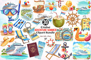Cruise Adventure Summer Clipart PNG, a Seasonal Illustration by Canvas Craft (Thumbnail 1 of 5)