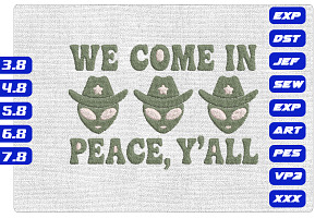 We Come In Peace Y'all Alien Cowboy, an Illustration by Purpose Ekbal