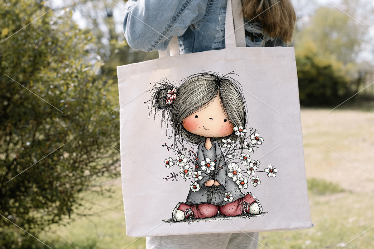 Watercolor Spring Girl Clipart PNG, an Illustration by Canvas Craft (Photo 5 of 7)