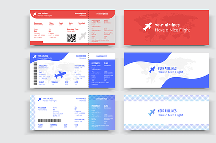 Airways tickets and boarding passes, a Card Template by Kazi Hossain