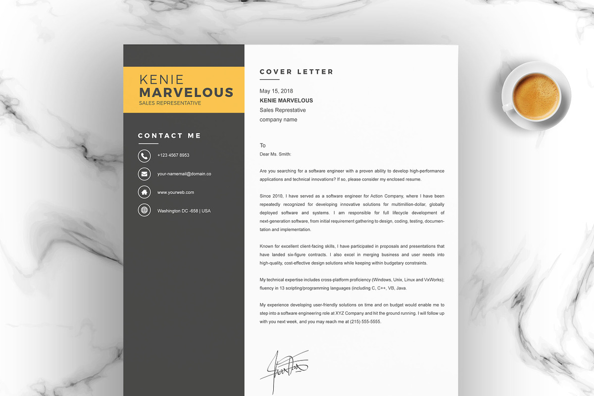 Resume Template 4 Page | CV Template, a Resume Template by ResumeInventor (Photo 4 of 6)