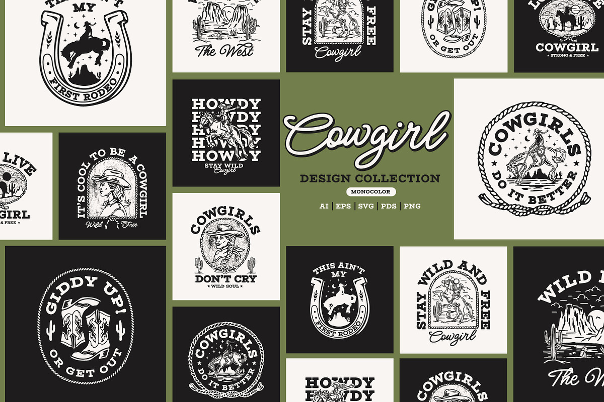 Cowgirl Design Collection - Mono, a Branding & Logo Template by cd-design.co (Photo 1 of 9)