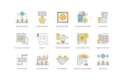 85 Business Color Line Icons, an Outline Icon by Flat Icons (Thumbnail 5 of 6)