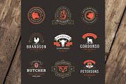18 Meat Food Logos and Badges, a Branding & Logo Template by Vasya Kobelev (Thumbnail 6 of 11)