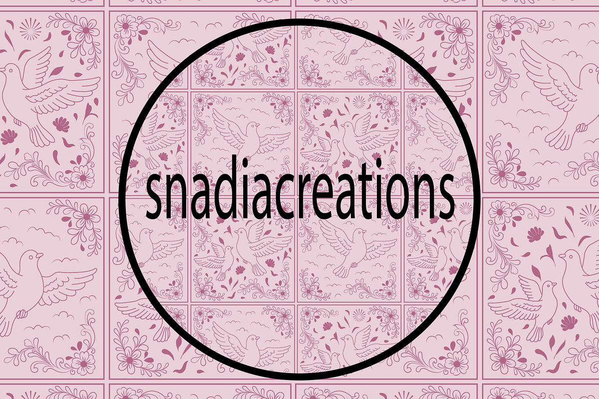 Spanish Tile Dove Border, a Pattern Graphic by snadiacreations (Photo 1 of 3)