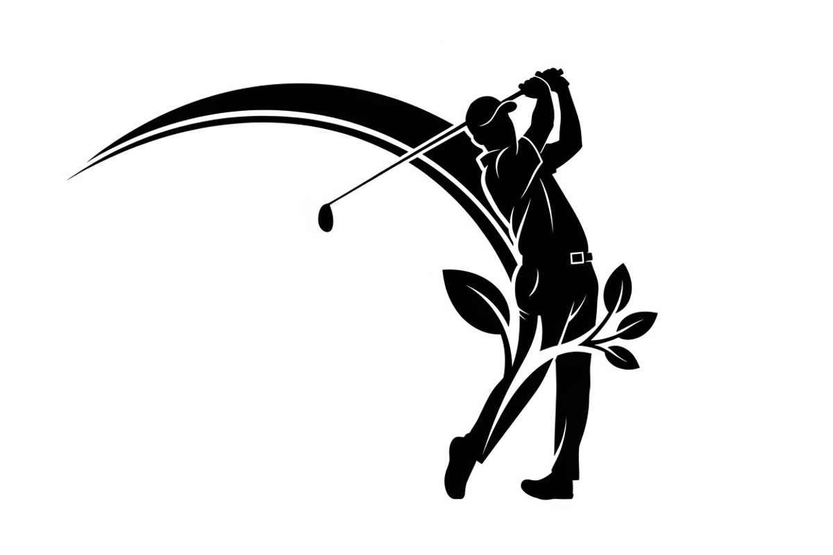 golfing swing silhouettes showcasing, an Illustration by Amazin_art (Photo 26 of 31)