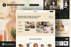Zero Waste Shop Elementor Template, a WordPress Template by Awakened Templates