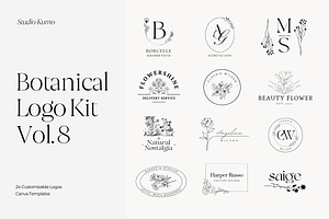 Botanical Logo Kit Templates Vol.8