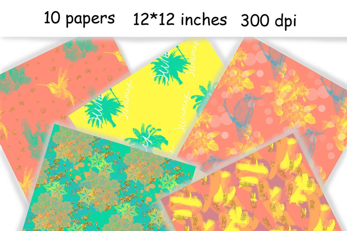 Hello Summer Pattern, a Pattern Graphic by GlamArtZhanna (Photo 3 of 3)