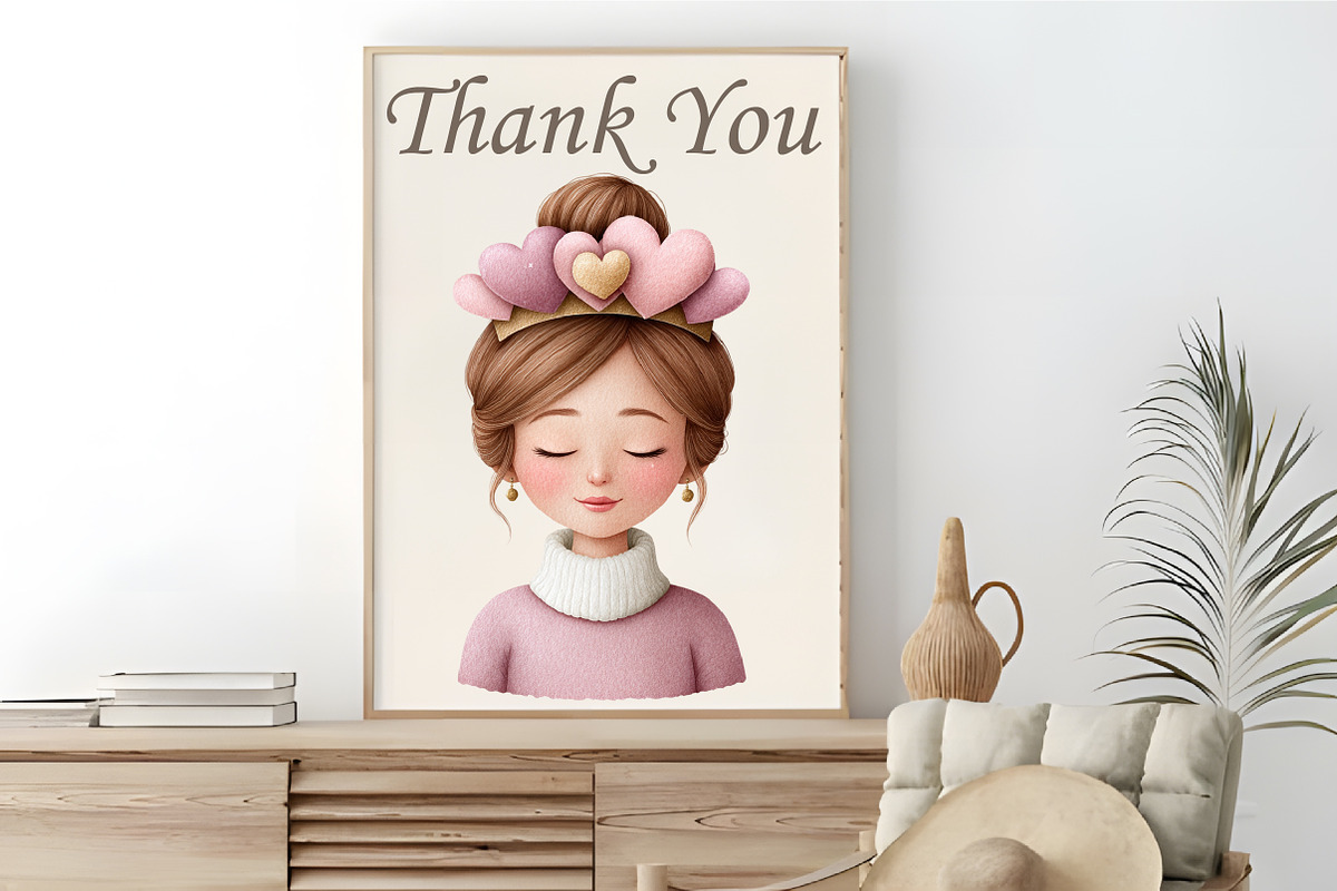Whimsical Valentine Girls Cliparts, a Person Illustration by RobertsArt (Photo 3 of 6)