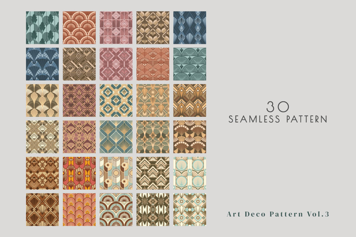 Art Deco Pattern, a Pattern Graphic by Bewalrus Studio (Photo 9 of 9)