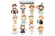 Watercolor Halloween Clipart, an Illustration by CharmClipart (Thumbnail 4 of 8)