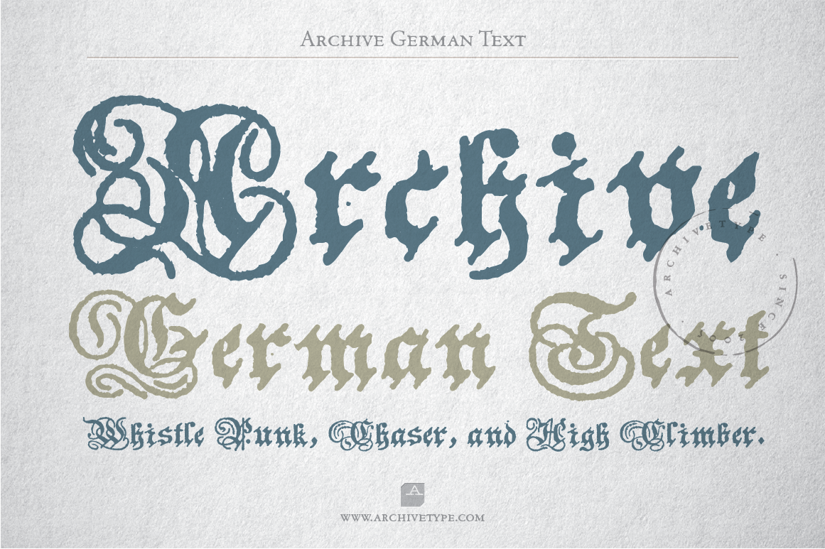 Archive German Text A Blackletter Font By Archive Type Fonts