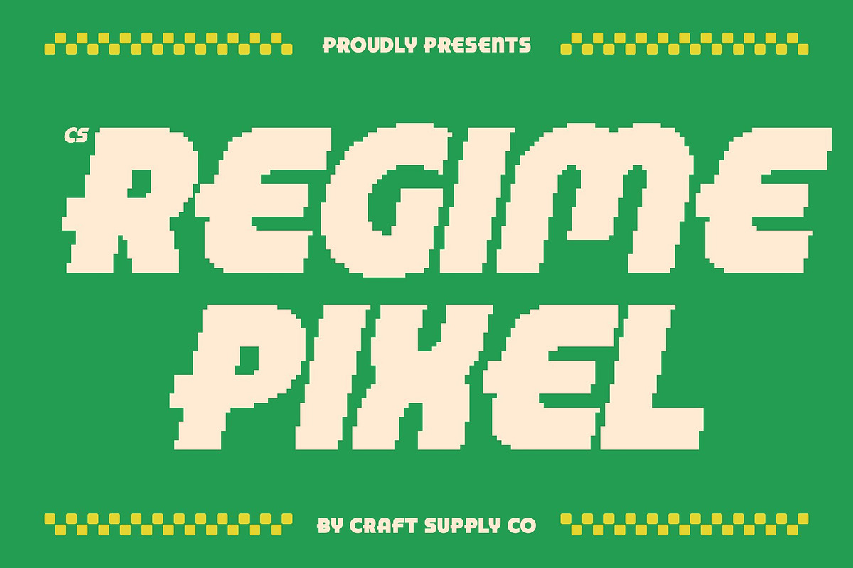 CS Regime Pixel, a Sans Serif Font by Craft Supply Co. (Photo 1 of 8)
