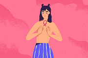 Support Breast Cancer Awareness, a Healthcare Illustration by Good Studio (Thumbnail 2 of 3)