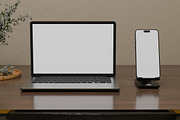 Laptop & Phone Mockup, a Mockup by Mockupnine (Thumbnail 6 of 7)
