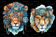 Watercolor Steampunk Clipart, an Animal Illustration by ArtIrisArt (Thumbnail 8 of 8)