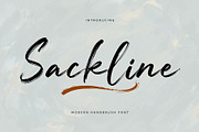Sackline – Modern Handbrush Font, a Script Font by Sealoung (Thumbnail 1 of 10)