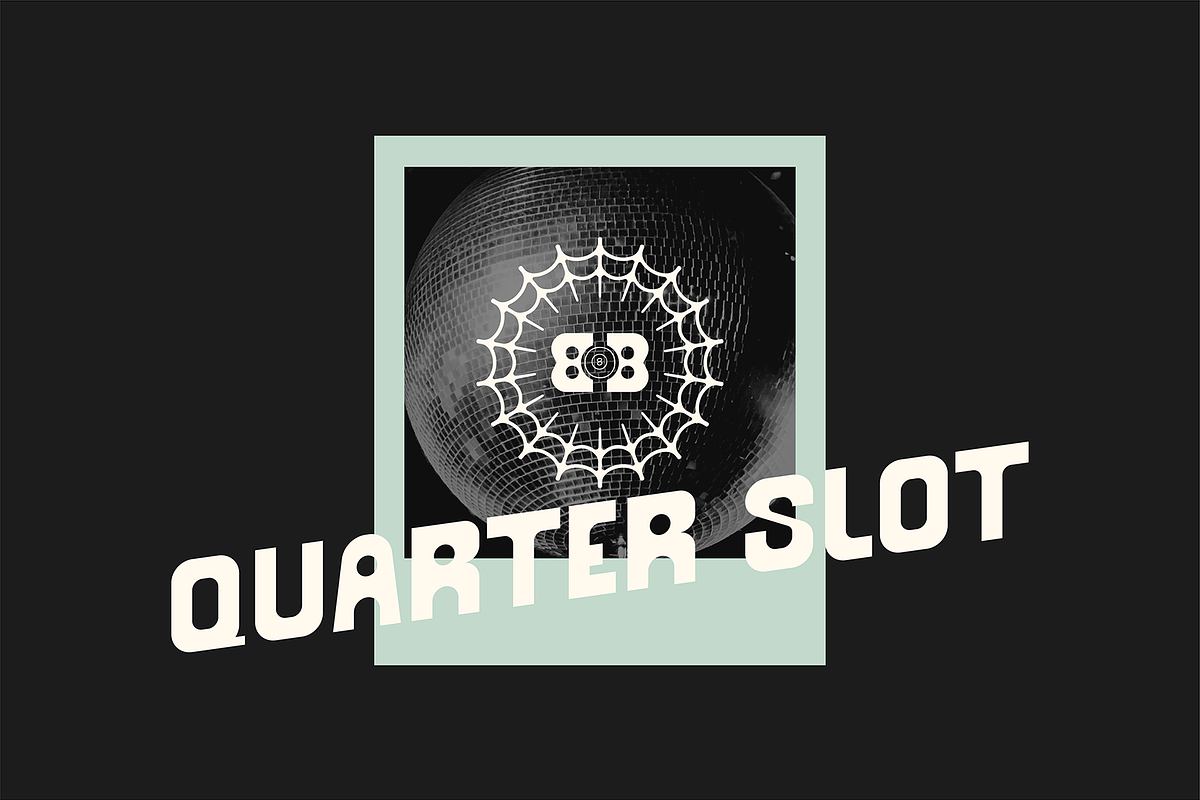 Quarter Slot Display Font, a Sans Serif Font by Pink Tiger Creative (Photo 4 of 9)