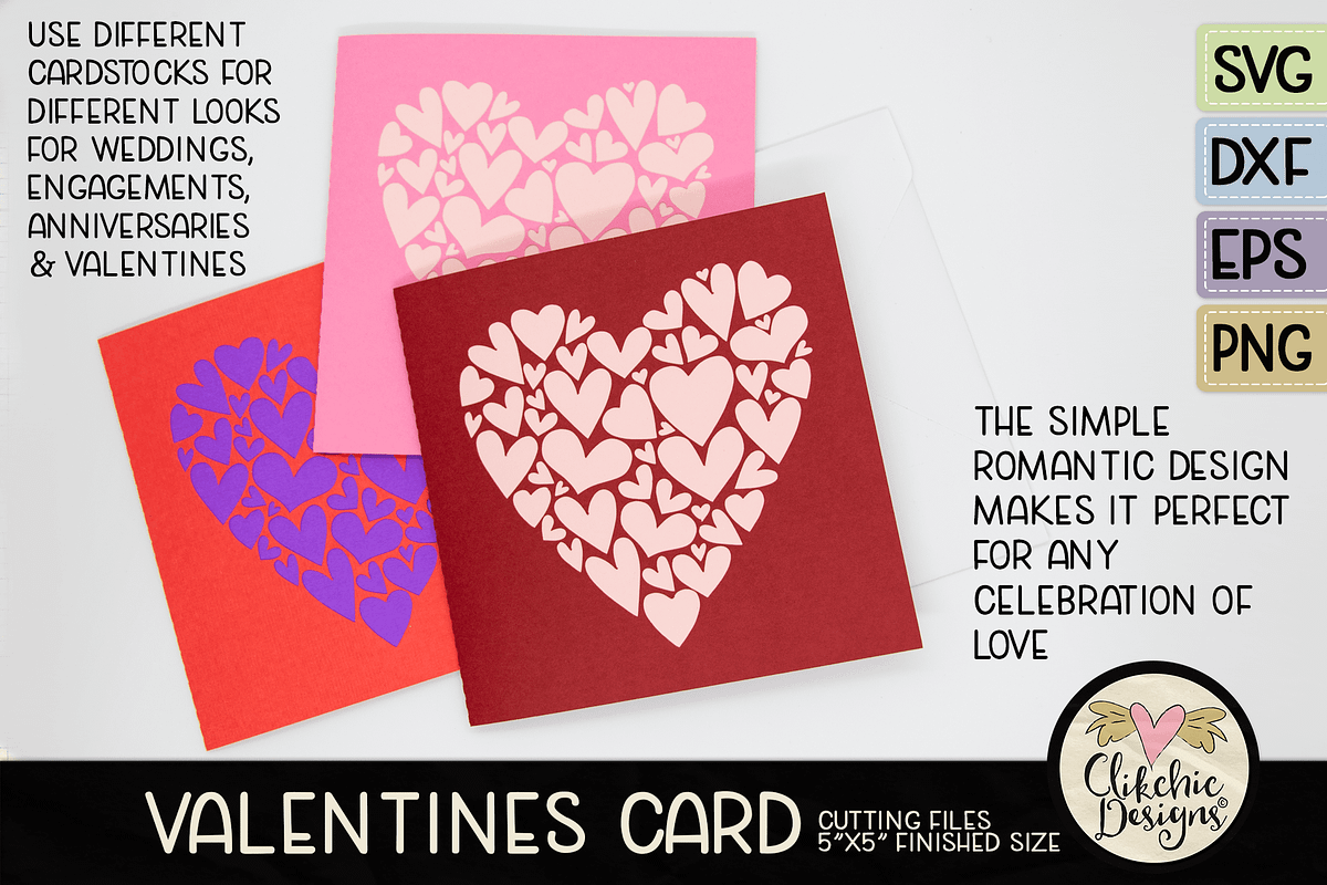 Heart SVG Card Cut File, an Invitation Template by Clikchic Designs (Photo 4 of 6)