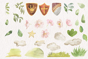 Fairy tale watercolor set, an Illustration by Love Watercolor Store (Thumbnail 7 of 9)
