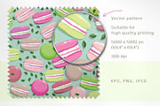 Macarons and blueberry 1, a Pattern Graphic by Yummy (Thumbnail 2 of 10)