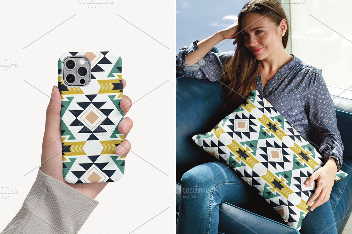 Southwestern Quilt Blankets Pattern, a Pattern Graphic by PPEthnicDecorPattern (Photo 8 of 10)
