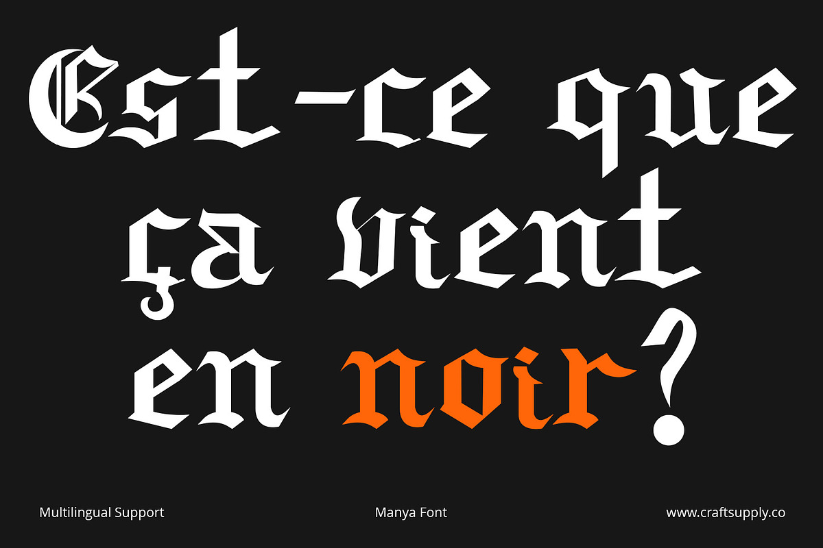 Manye – Blackletter Font, a Blackletter Font by Craft Supply Co. (Photo 6 of 8)