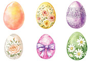 Soft Girly Easter Eggs Clipart PNG, an Illustration by SinaCreation (Thumbnail 3 of 5)