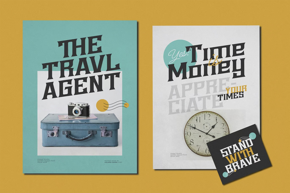 GoldenDawn - Vintage Font, a Serif Font by Viswal Studio (Photo 5 of 5)