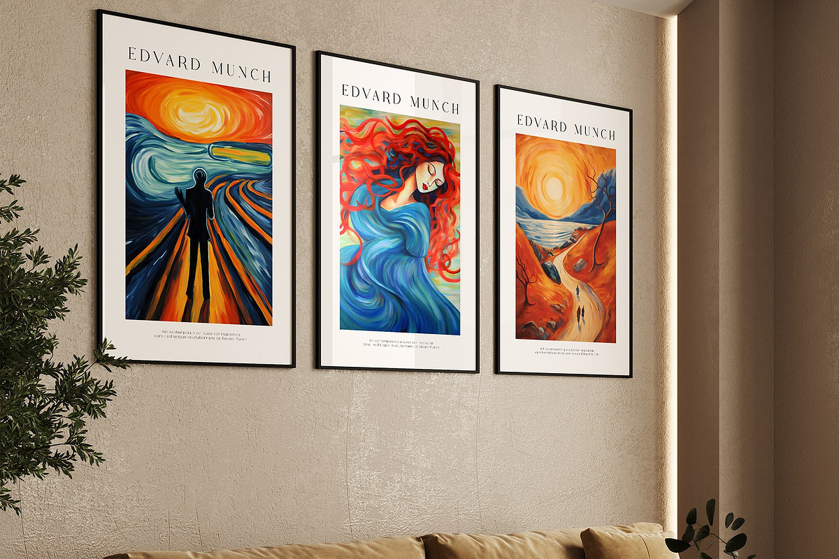 Art Print Poster Edvard Munch Style, an Object Illustration by Vibrand Studio (Photo 8 of 12)
