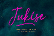 Jukise, a Handwritten Font by Stripes Studio (Thumbnail 1 of 7)