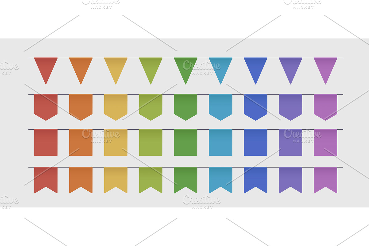 colorful party garlands various, an Object Illustration by IfH