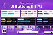 Figma Component - UI Buttons Kit #2, an UI Kit Template by SLAB! Design (Thumbnail 1 of 3)