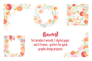 Watercolor Peaches Bundle, an Illustration by Emerald & Ivy Studios (Thumbnail 4 of 4)
