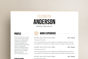 Resume Template 4 Page Anderson