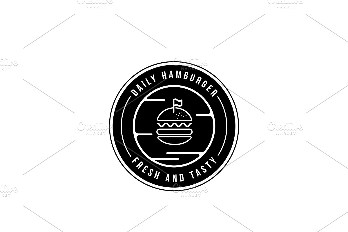 Vintage Black Burger Logo Design, a Branding & Logo Template by AlvinStd