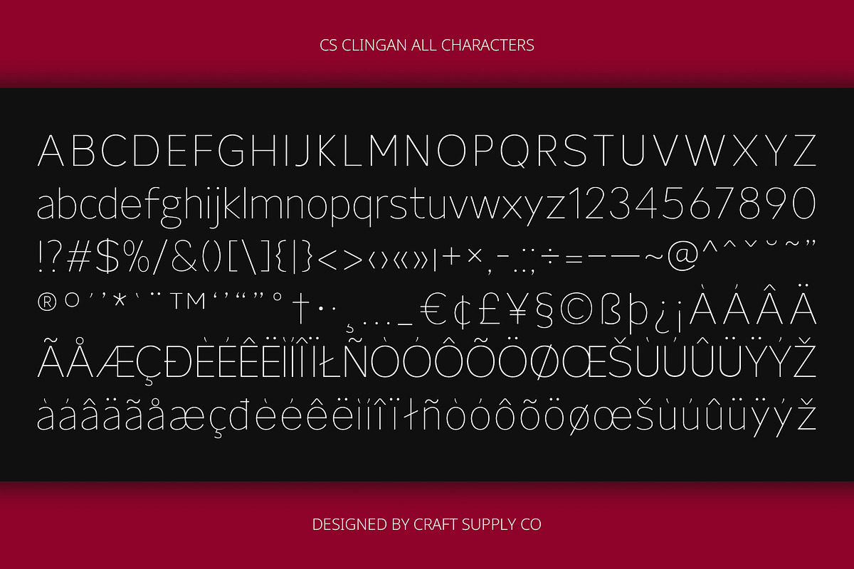 CS Clingan – Contemporary Font, a Sans Serif Font by Craft Supply Co. (Photo 8 of 8)