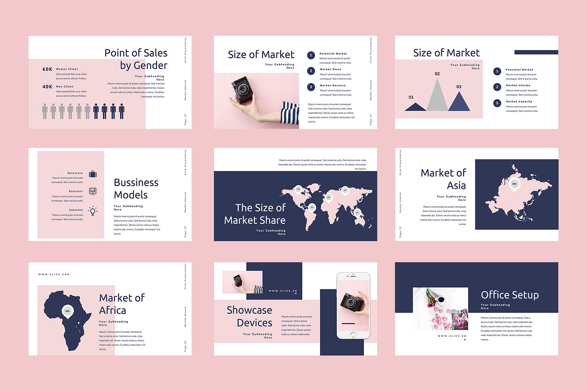 Click - Fashion Powerpoint, a Presentation Template by TMint Play
