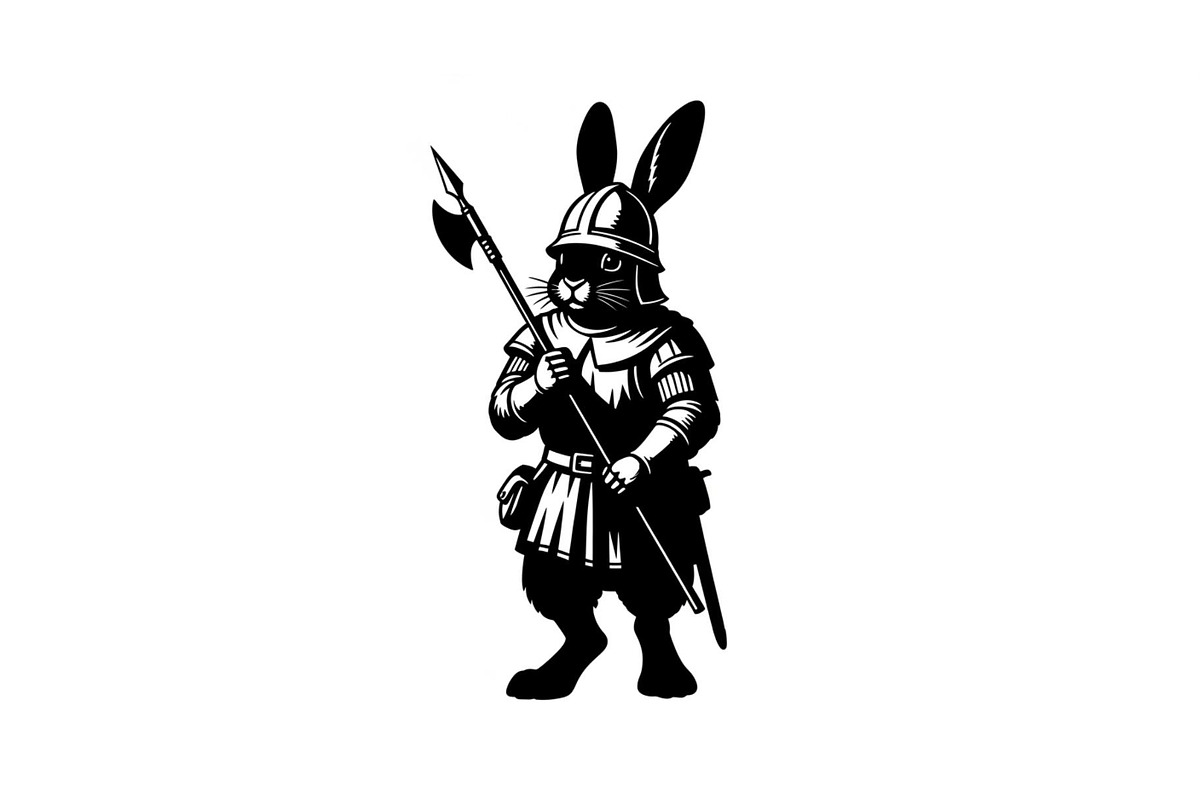 Warrior Bunny Knight Silhouette, an Illustration by jahid234 (Photo 6 of 49)
