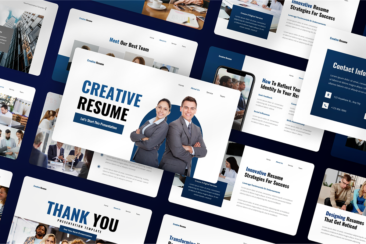 Clean & Creative Resume Google Slide, a Presentation Template by SquidPixey (Photo 7 of 7)