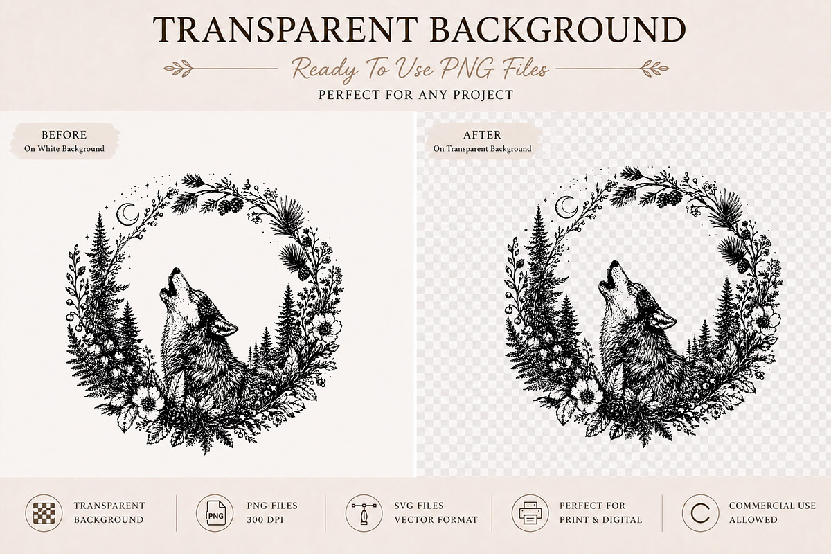 Woodland Ink Illustration Bundle, a Decorative Illustration by Dervik Art Store (Photo 7 of 10)