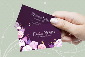 Morning Glory Business Card Template