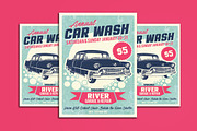 Car Wash Retro Style, a Flyer Template by Muhamad Iqbal hidayat (Thumbnail 1 of 3)