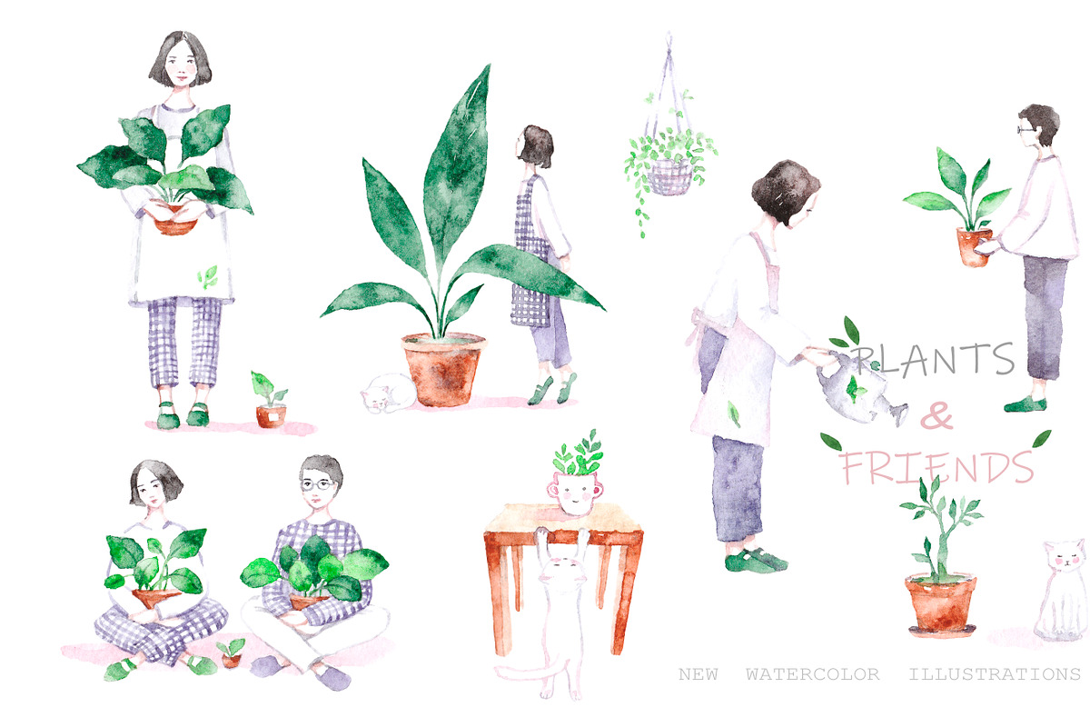 Plants & Friends, a Decorative Illustration by Knysh Ksenya (Photo 2 of 11)