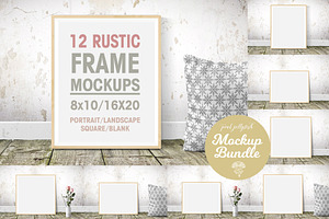 Rustic frame mockup 8x10 / 16x20
