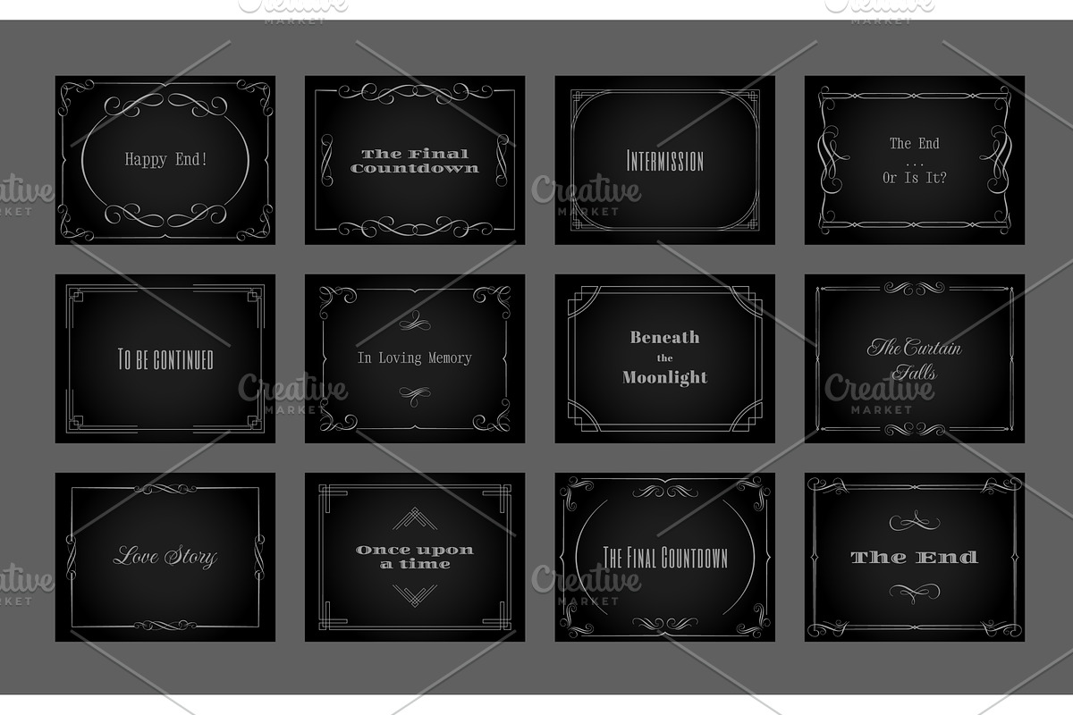 Silent film title card. Vintage, an Illustration by winwin.art