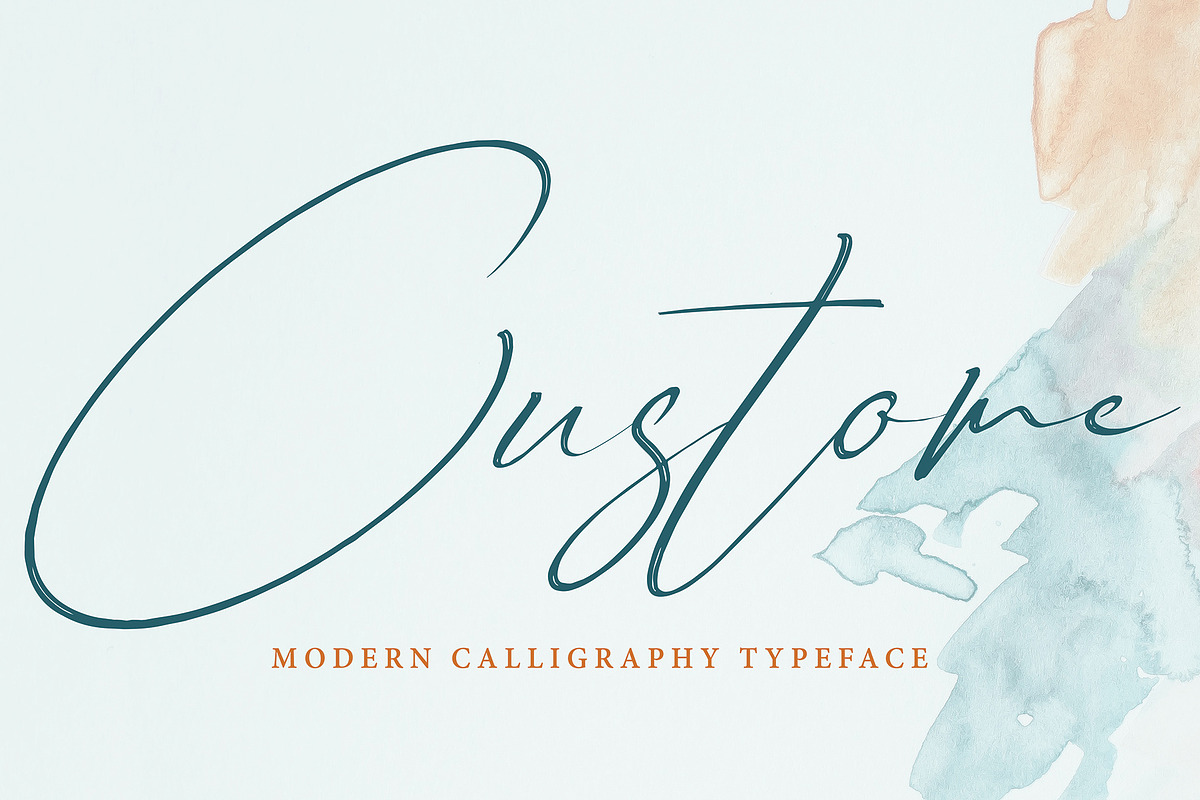 Custome, a Script Font by pineungtype (Photo 1 of 6)