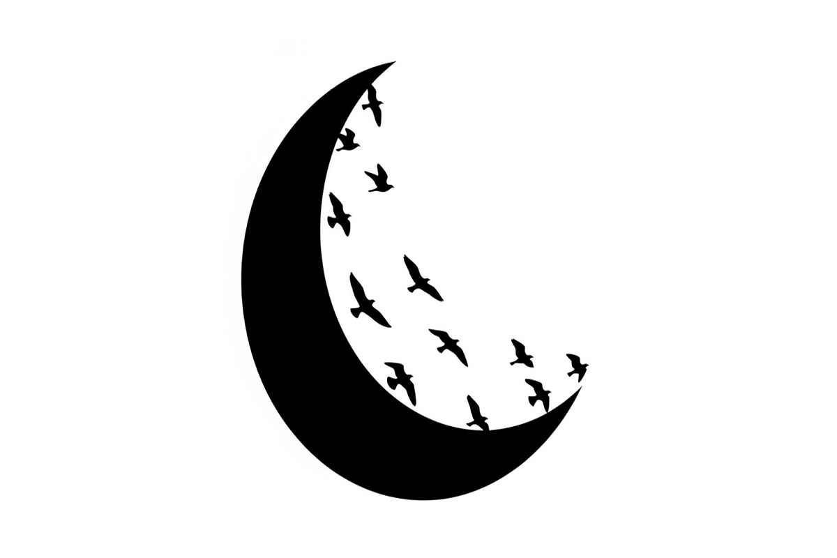 Flying Birds Moon SVG Bundle, an Illustration by yasushie (Photo 31 of 31)