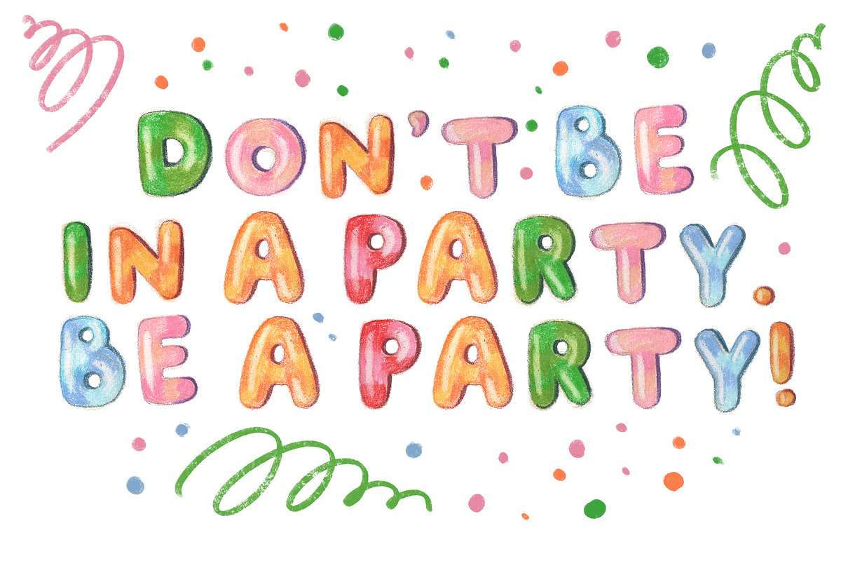 Balloon color bitmap font, a Font by Malena (Photo 4 of 5)